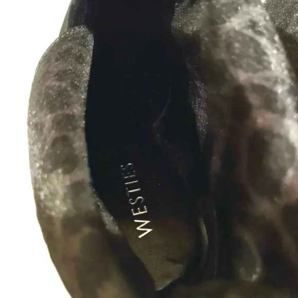 Westies Ankle Boots Booties Leopard Print Fold Over Panther 7.5 - Picture 10 of 13